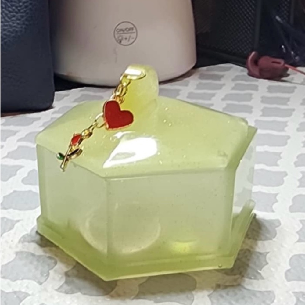 Handmade Resin Hexagonal Trinket Box